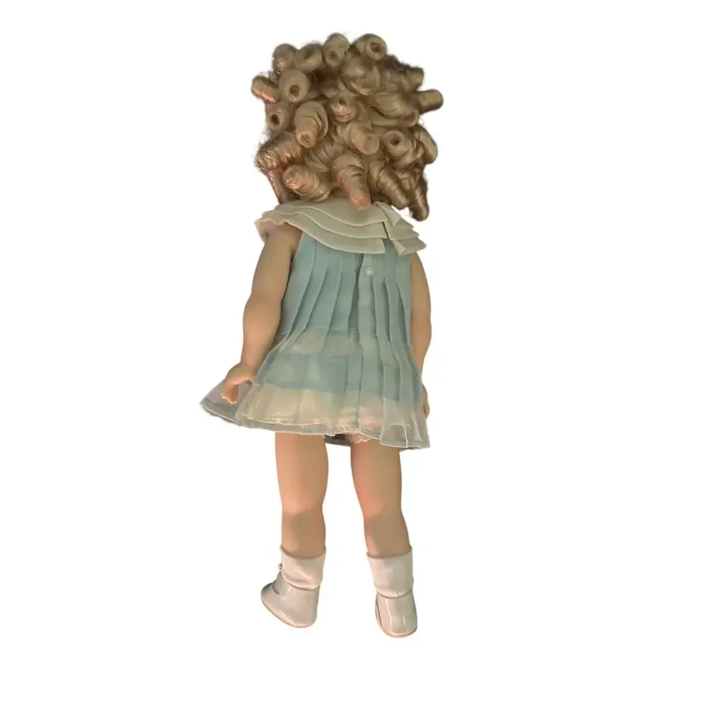 Danbury Mint Shirley Temple “Ginny” Doll Vintage Collectible Blue Dress COA